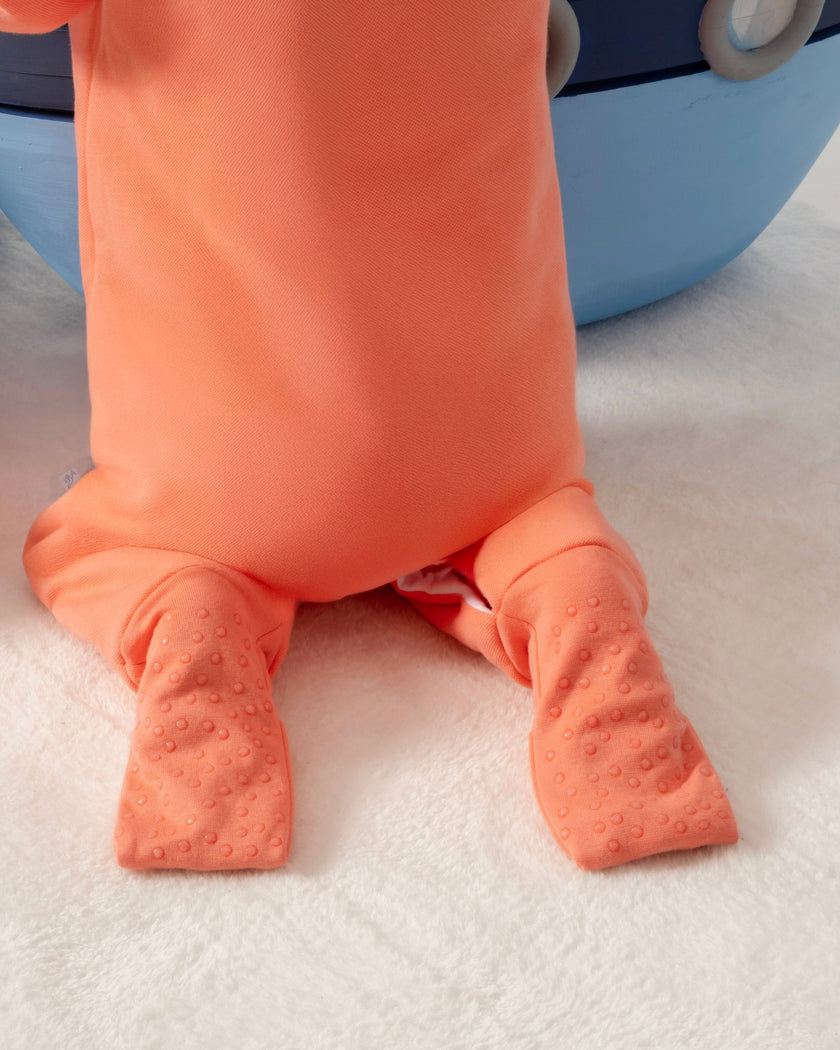 Ayaklı ve Çıkarılabilir Kollu Pike Kumaş Uyku Tulumu - Coral