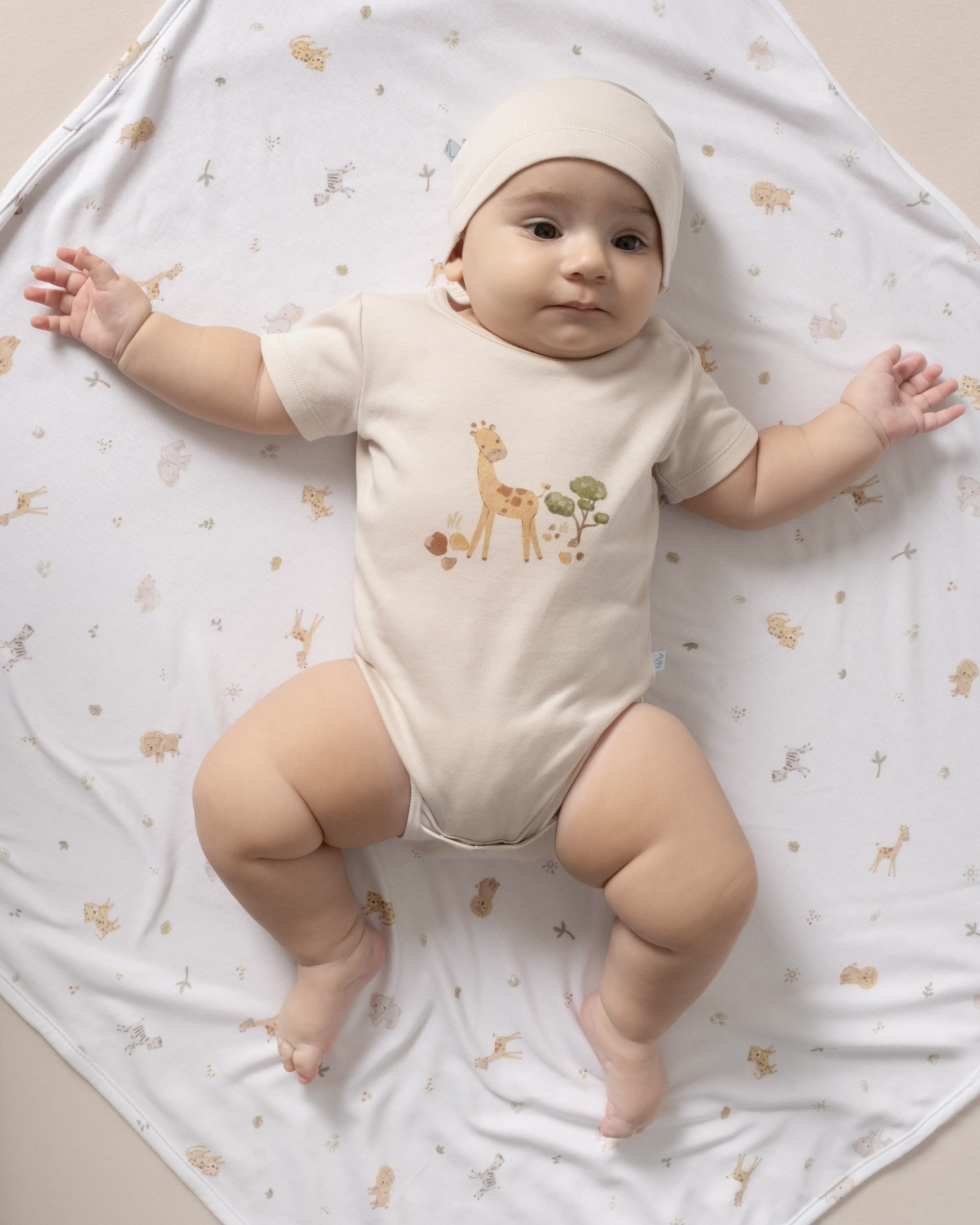 Çıtçıtlı Kısa Kollu Zıbın - Safari Ekru