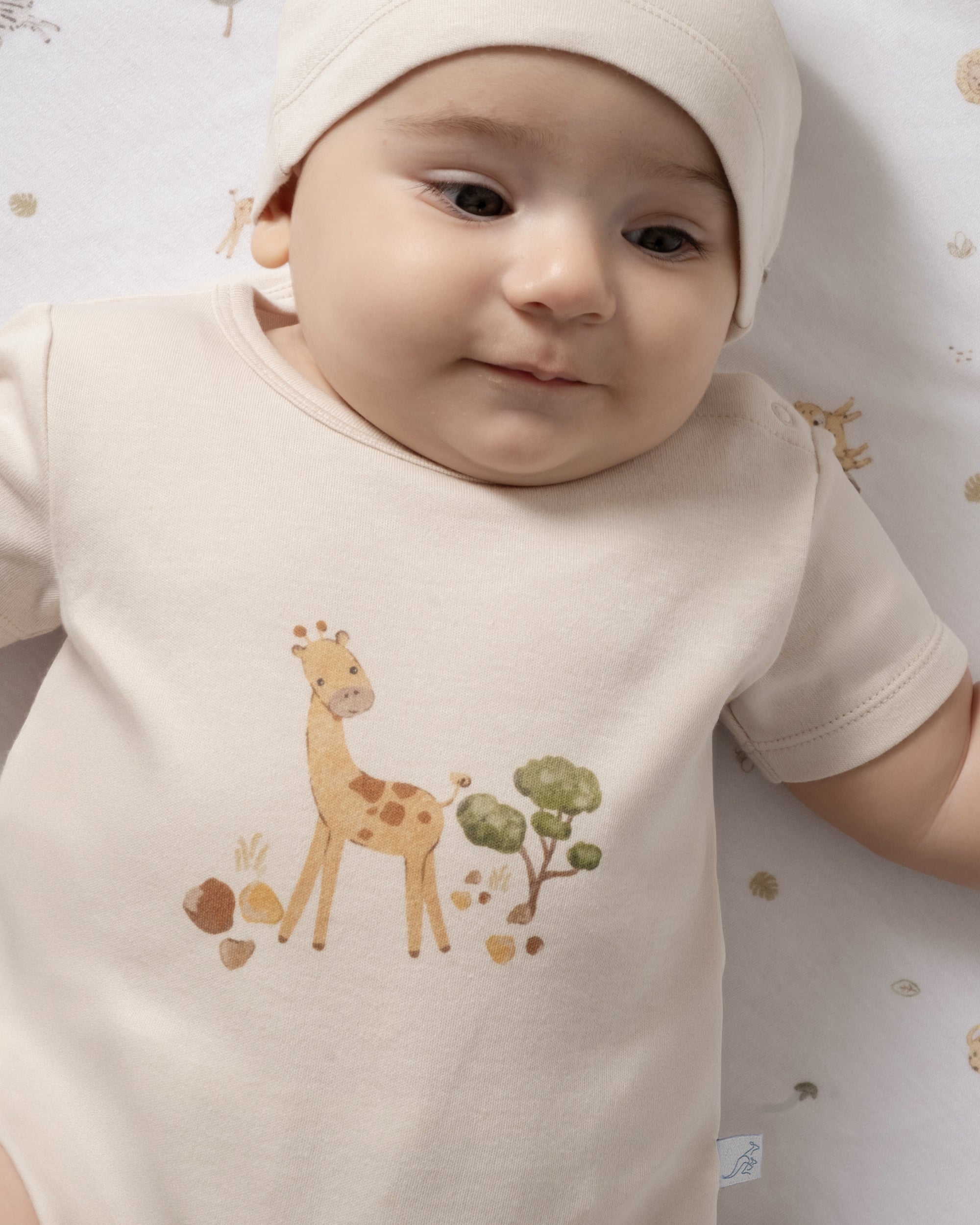 Çıtçıtlı Kısa Kollu Zıbın - Safari Ekru