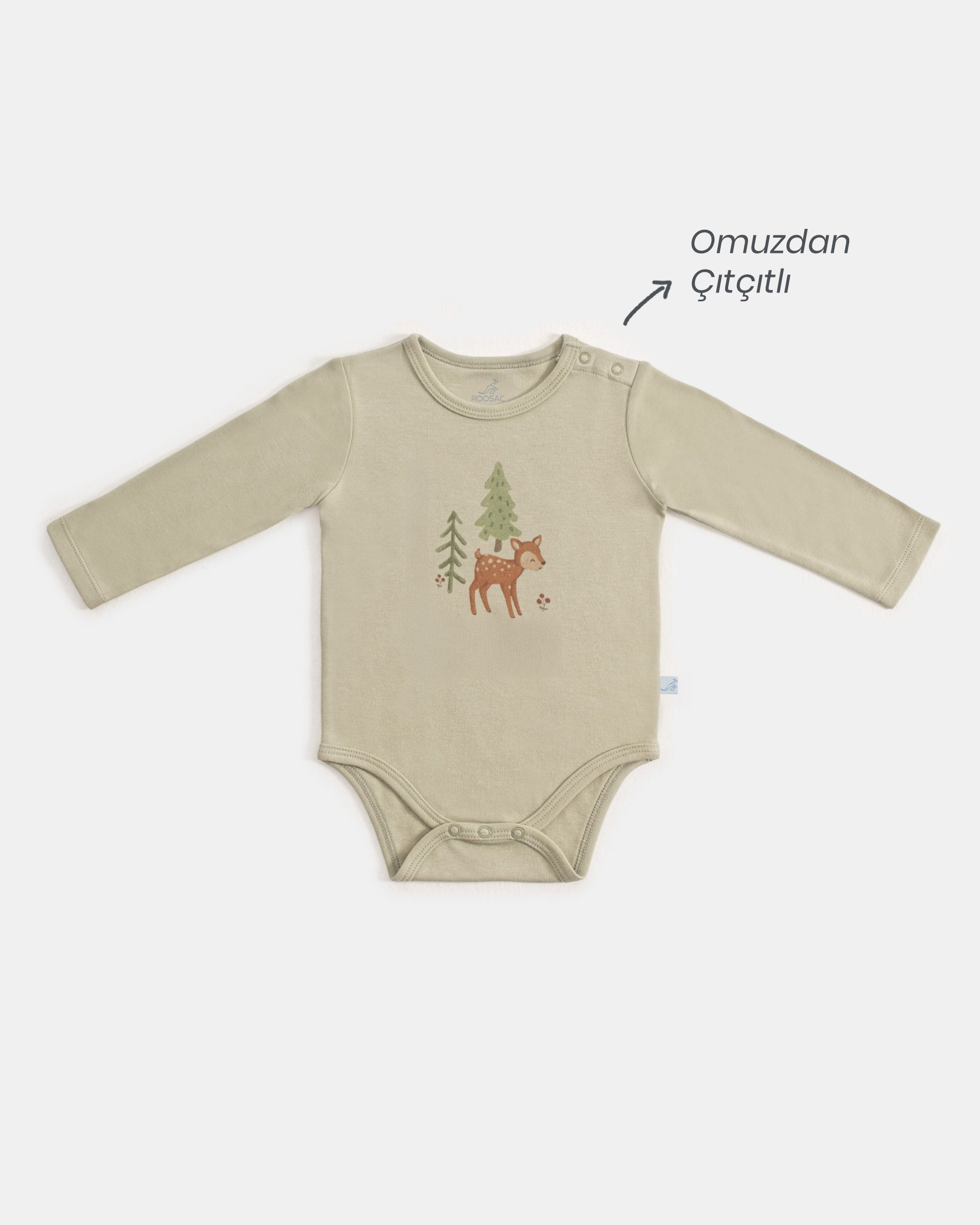 Çıtçıtlı Uzun Kollu Zıbın Seti 2'li - Forest