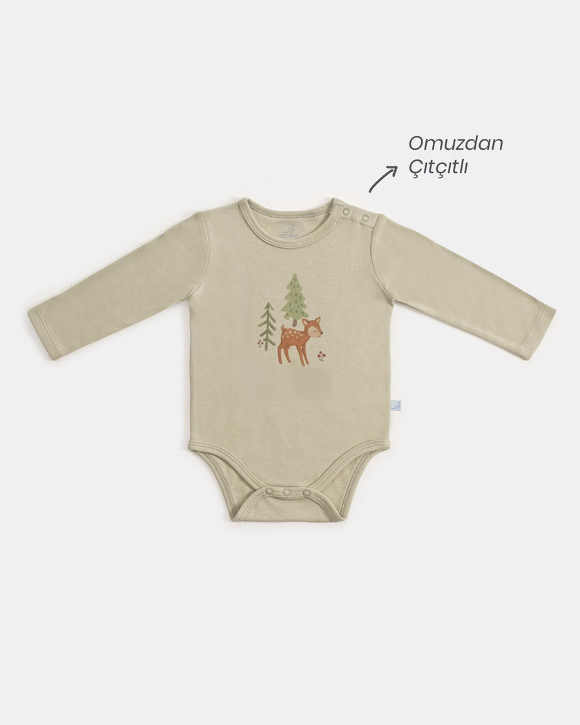 Çıtçıtlı Uzun Kollu Zıbın Seti 2'li - Forest