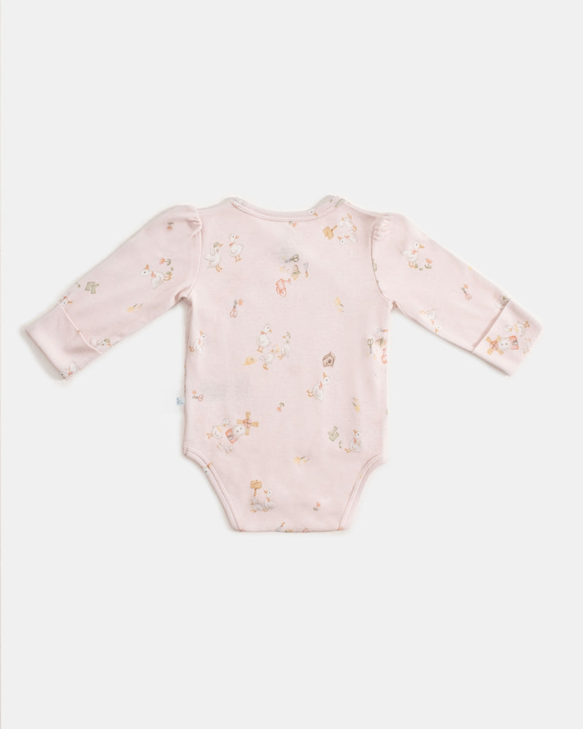 Yenidoğan Kimono Uzun Kollu Zıbın Mini Set 3 Parça - Farmyard