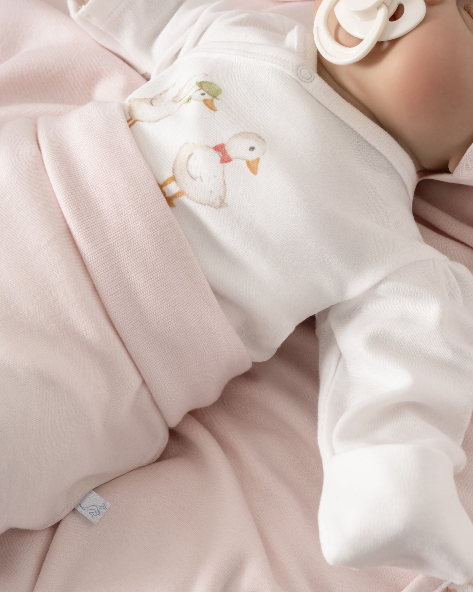 Yenidoğan Kimono Uzun Kollu Zıbın Mini Set 3 Parça - Farmyard Beyaz