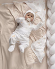 Yenidoğan Kimono Uzun Kollu Zıbın Mini Set 3 Parça - Safari