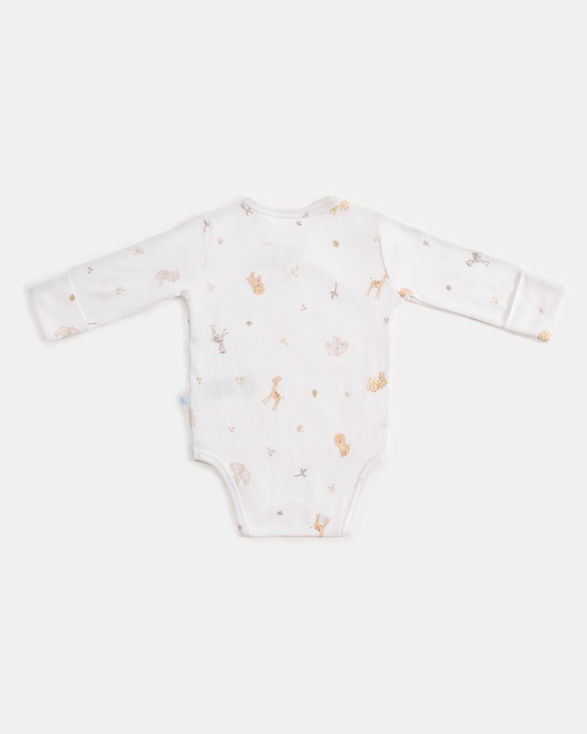 Yenidoğan Kimono Uzun Kollu Zıbın Mini Set 3 Parça - Safari