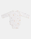 Yenidoğan Kimono Uzun Kollu Zıbın Mini Set 3 Parça - Safari