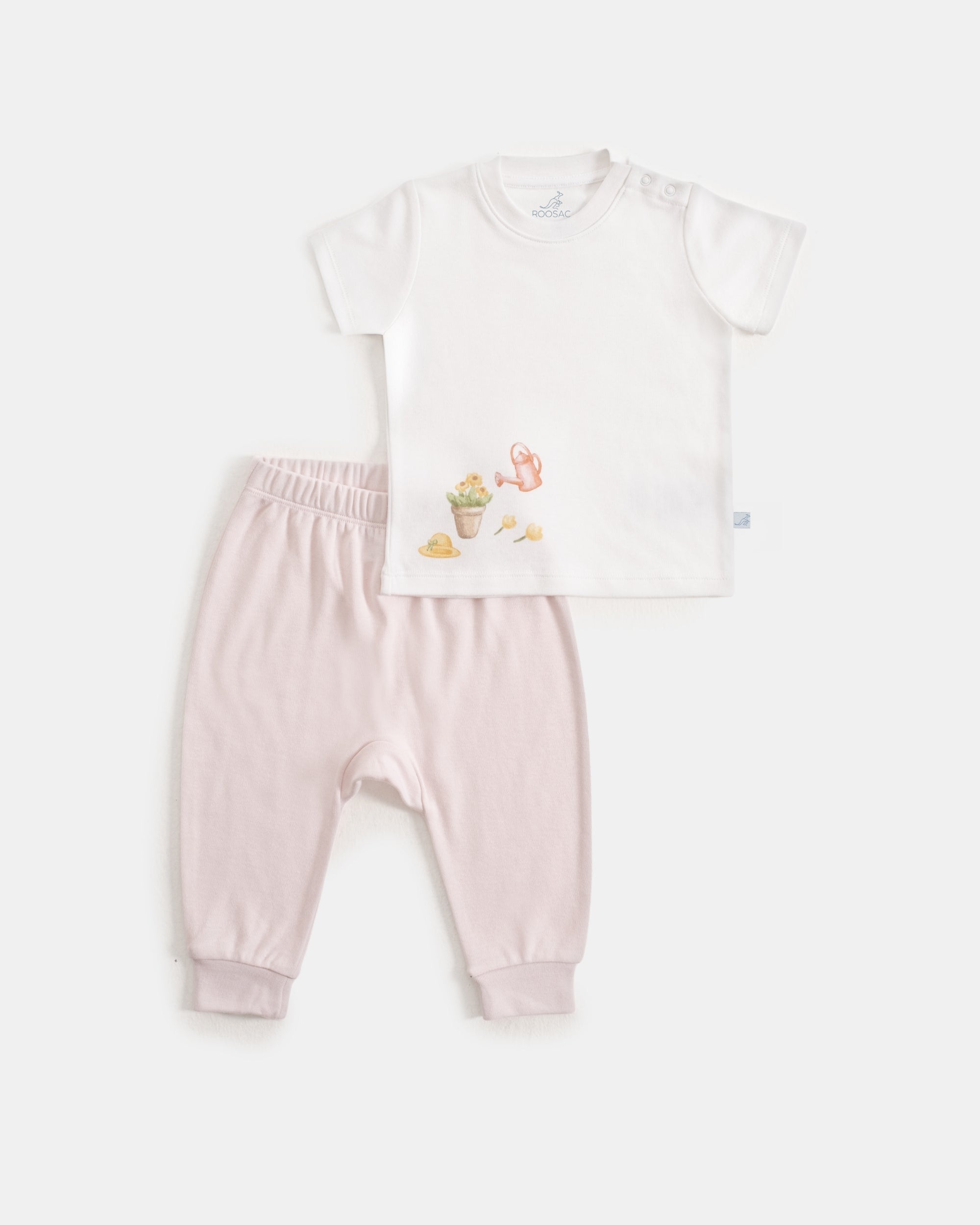 Kısa Kollu Pijama Takımı - Farmyard Beyaz