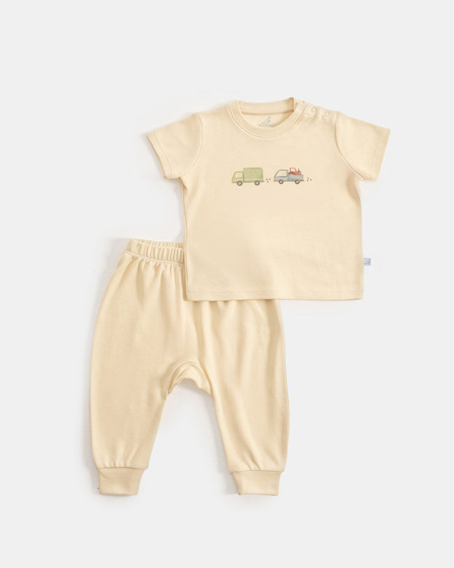 Kısa Kollu Pijama Takımı - Cars Sarı