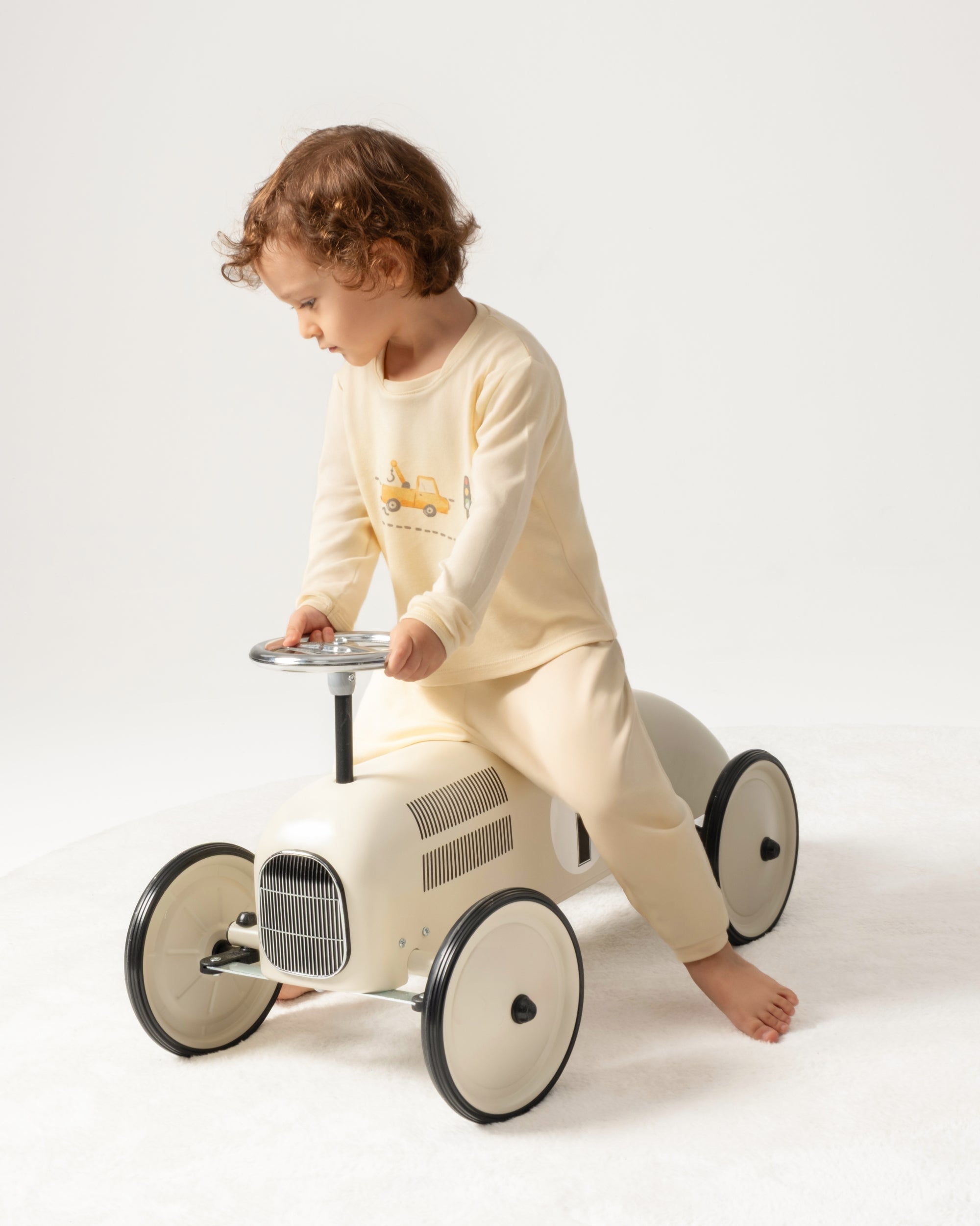 Uzun Kollu Pijama Takımı- Cars Sarı