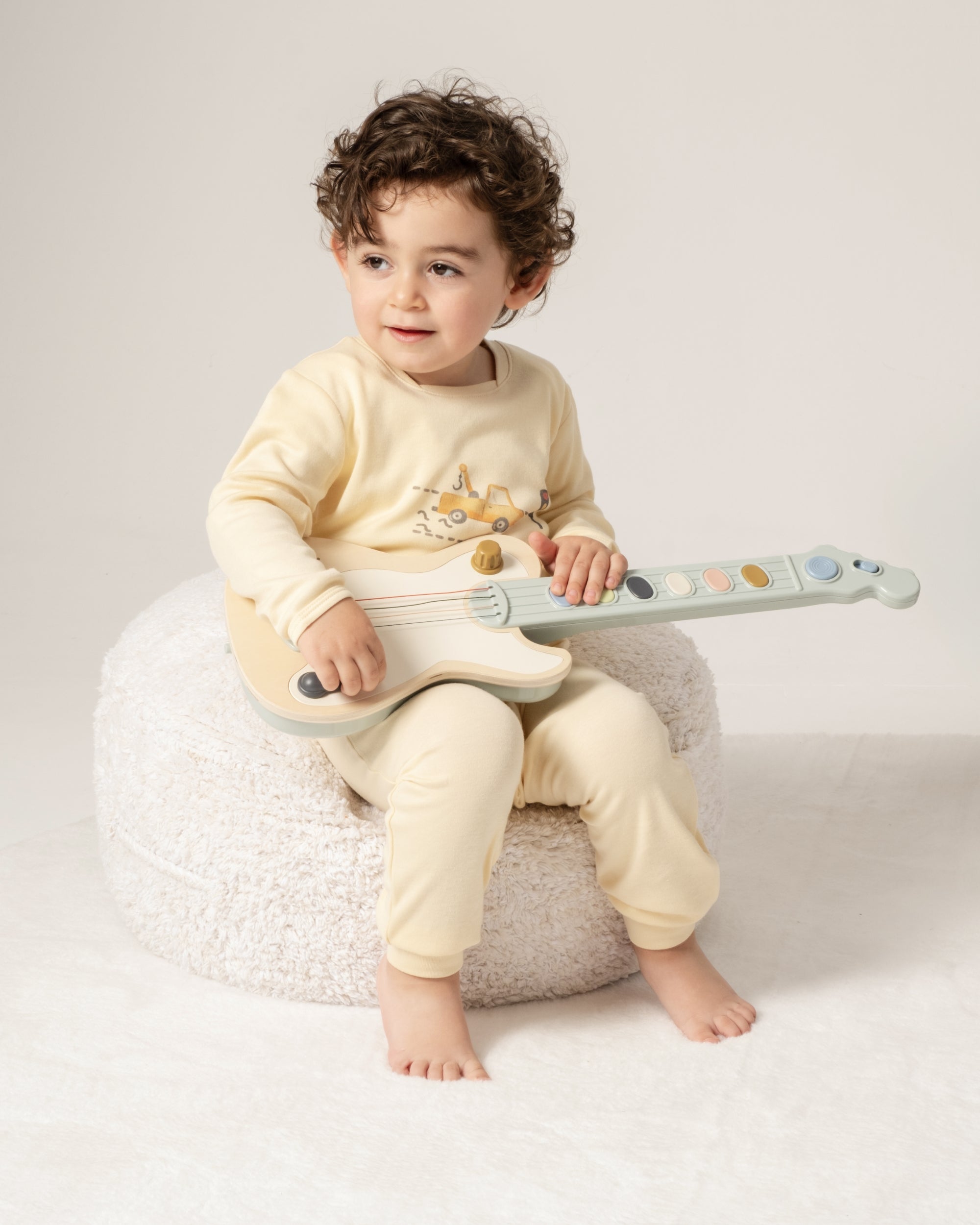 Uzun Kollu Pijama Takımı- Cars Sarı
