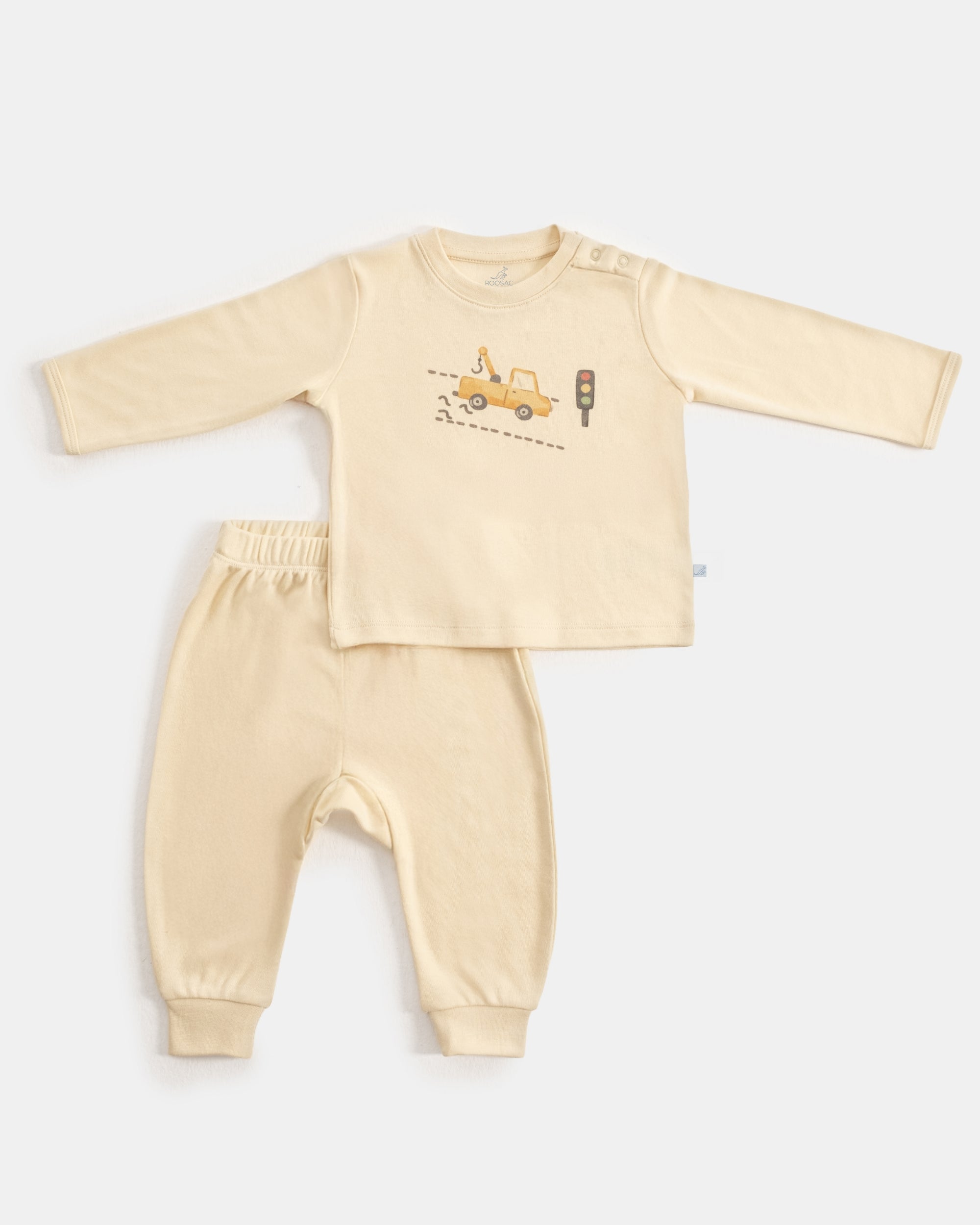 Uzun Kollu Pijama Takımı- Cars Sarı