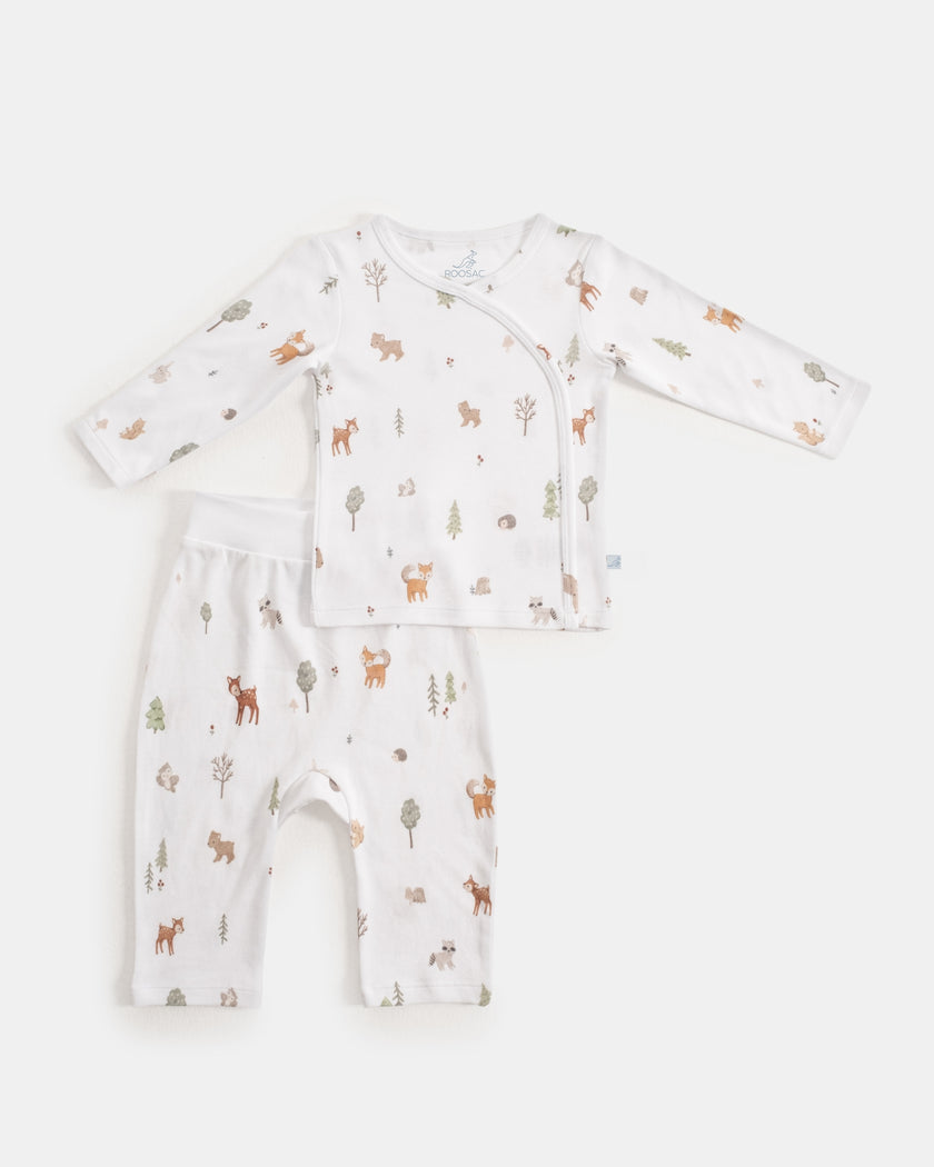 Uzun Kollu Kimono Pijama Takımı - Forest