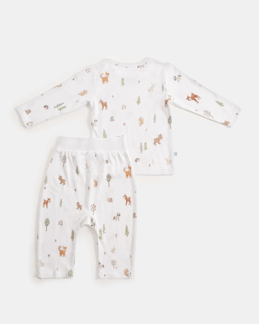 Uzun Kollu Kimono Pijama Takımı - Forest