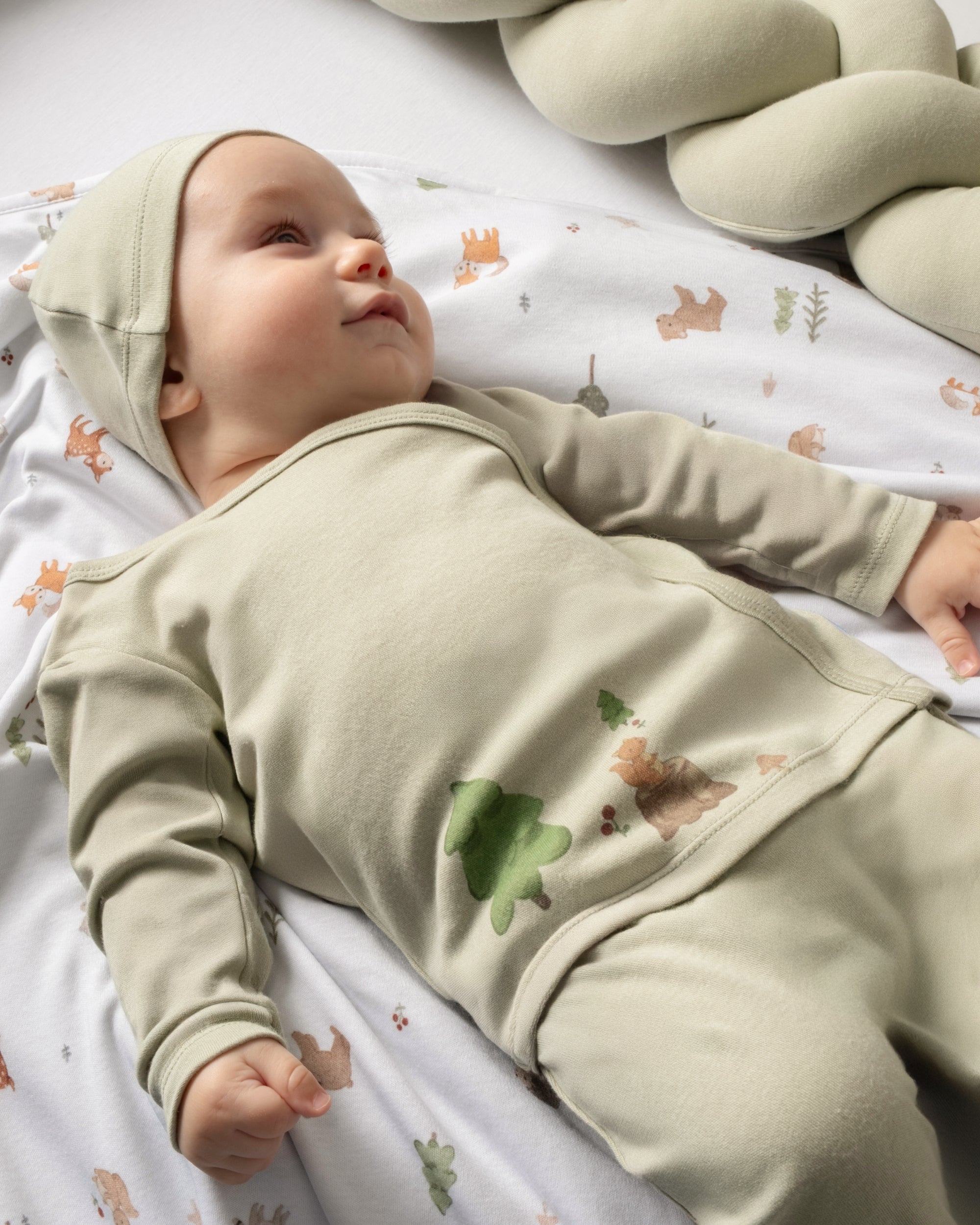 Uzun Kollu Kimono Pijama Takımı - Forest Yeşil