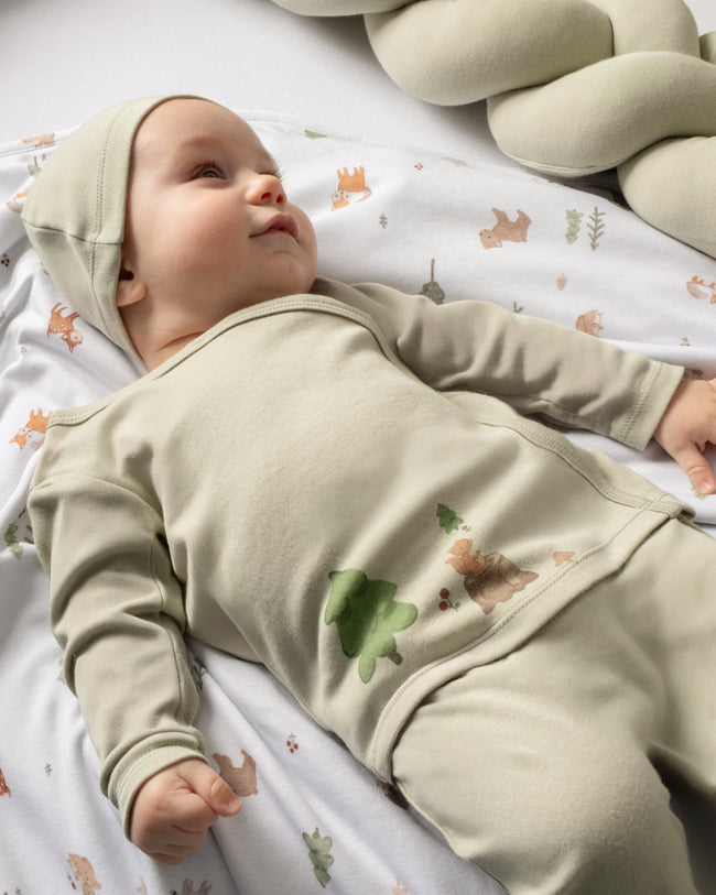 Uzun Kollu Kimono Pijama Takımı - Forest Yeşil