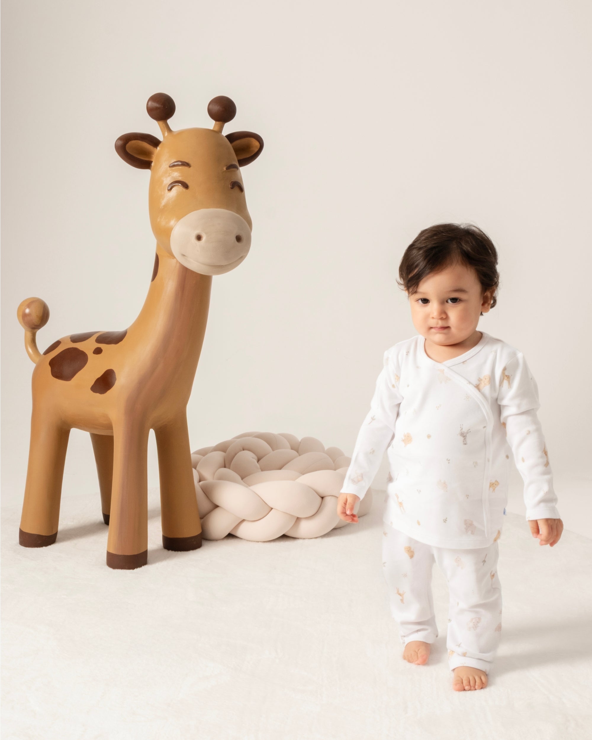 Uzun Kollu Kimono Pijama Takımı - Safari