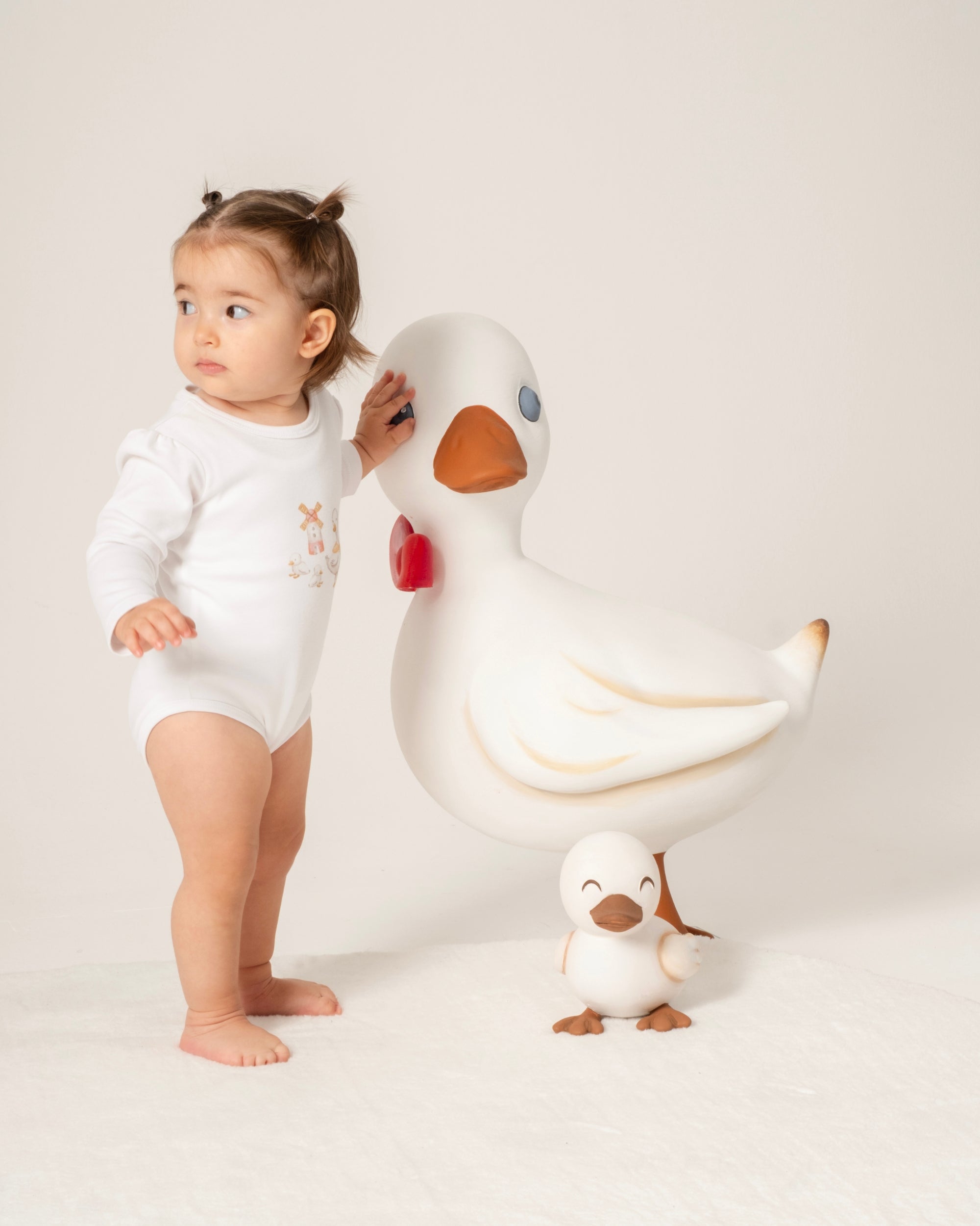 Çıtçıtlı Uzun Kollu Zıbın - Farmyard Beyaz