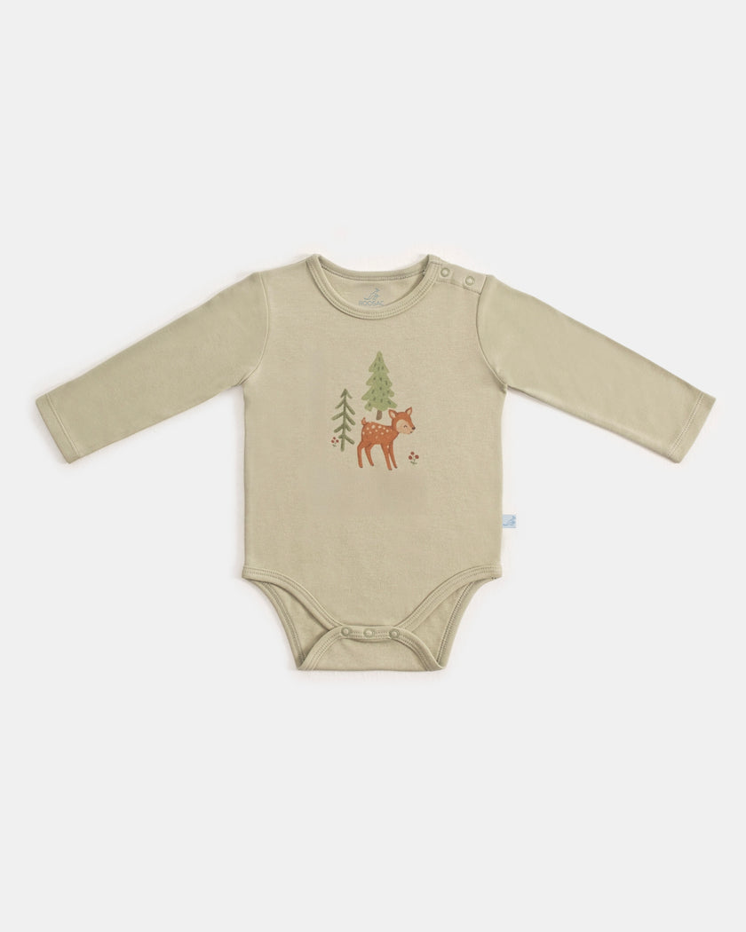 Çıtçıtlı Uzun Kollu Zıbın - Forest Yeşil