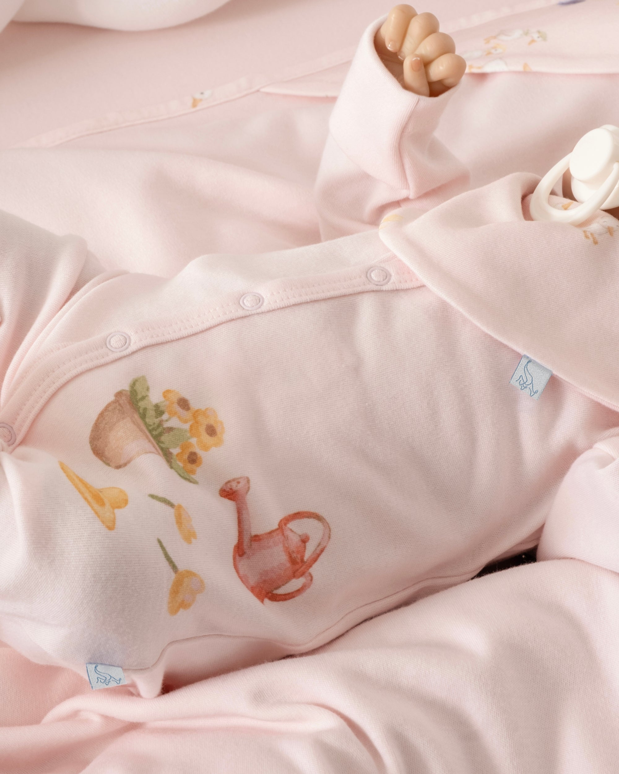 Yenidoğan Patikli Bebek Tulumu - Farmyard Pembe