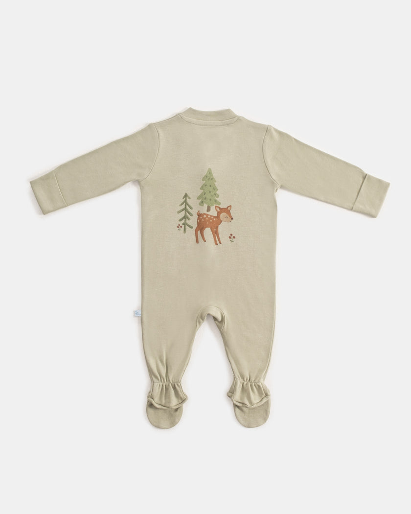 Çıtçıtlı Bebek Tulumu Seti 2'li - Forest