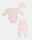 Yenidoğan Kimono Uzun Kollu Zıbın Mini Set 3 Parça - Farmyard