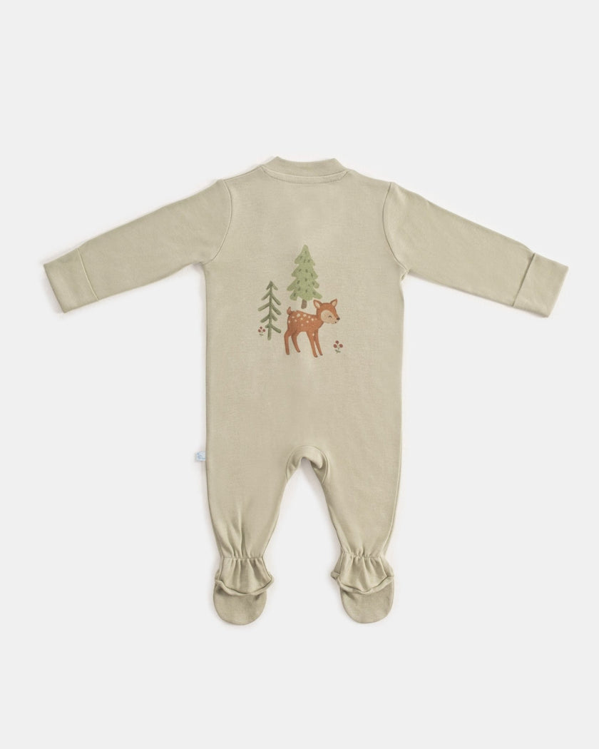 Çıtçıtlı Bebek Tulumu Seti 2'li - Forest