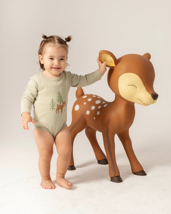 Çıtçıtlı Uzun Kollu Zıbın - Forest Yeşil