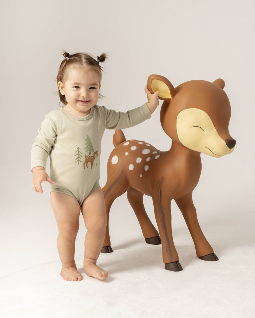 Çıtçıtlı Uzun Kollu Zıbın & Manşetli Alt Seti 3 Parça - Forest