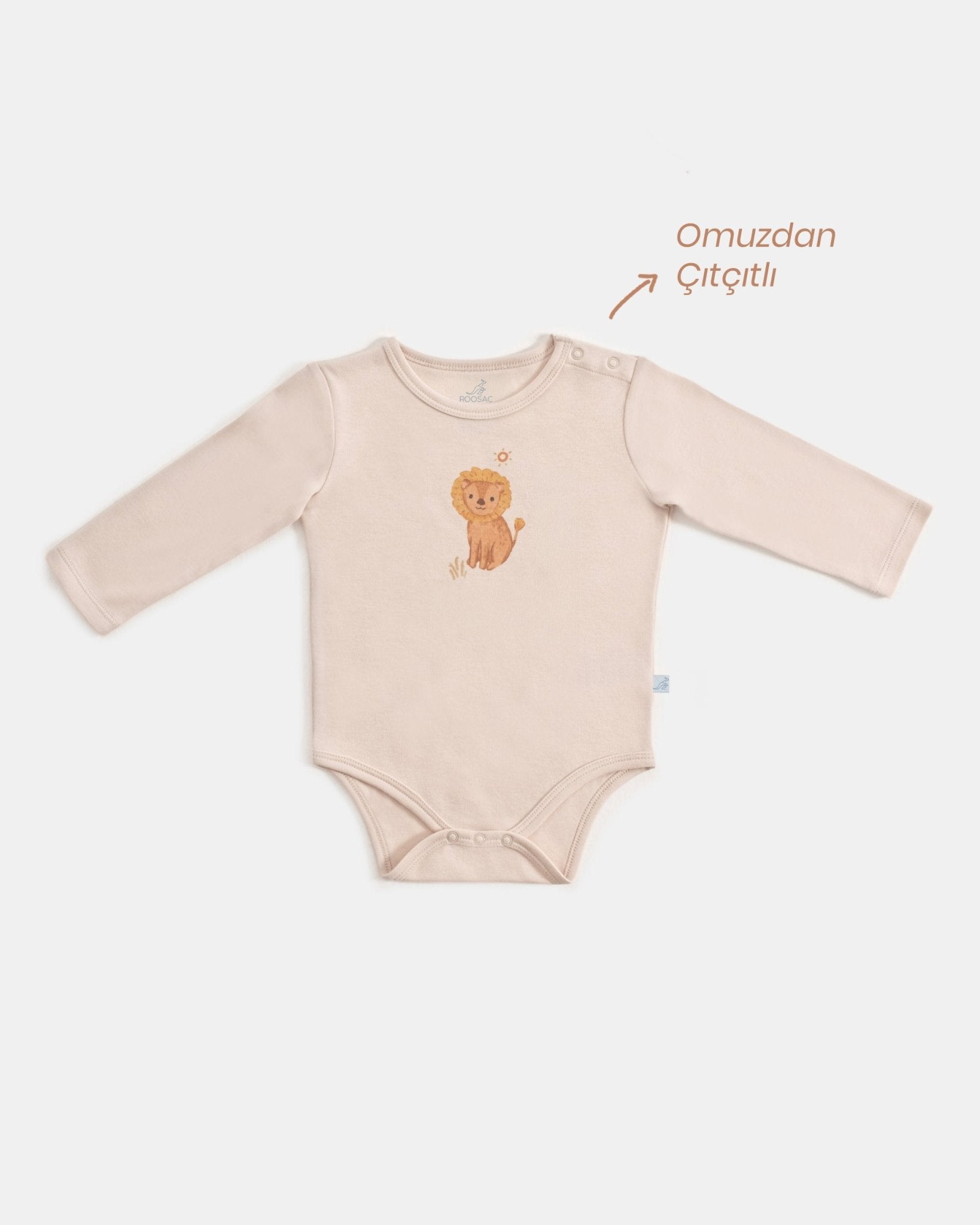 Çıtçıtlı Uzun Kollu Zıbın - Safari Ekru