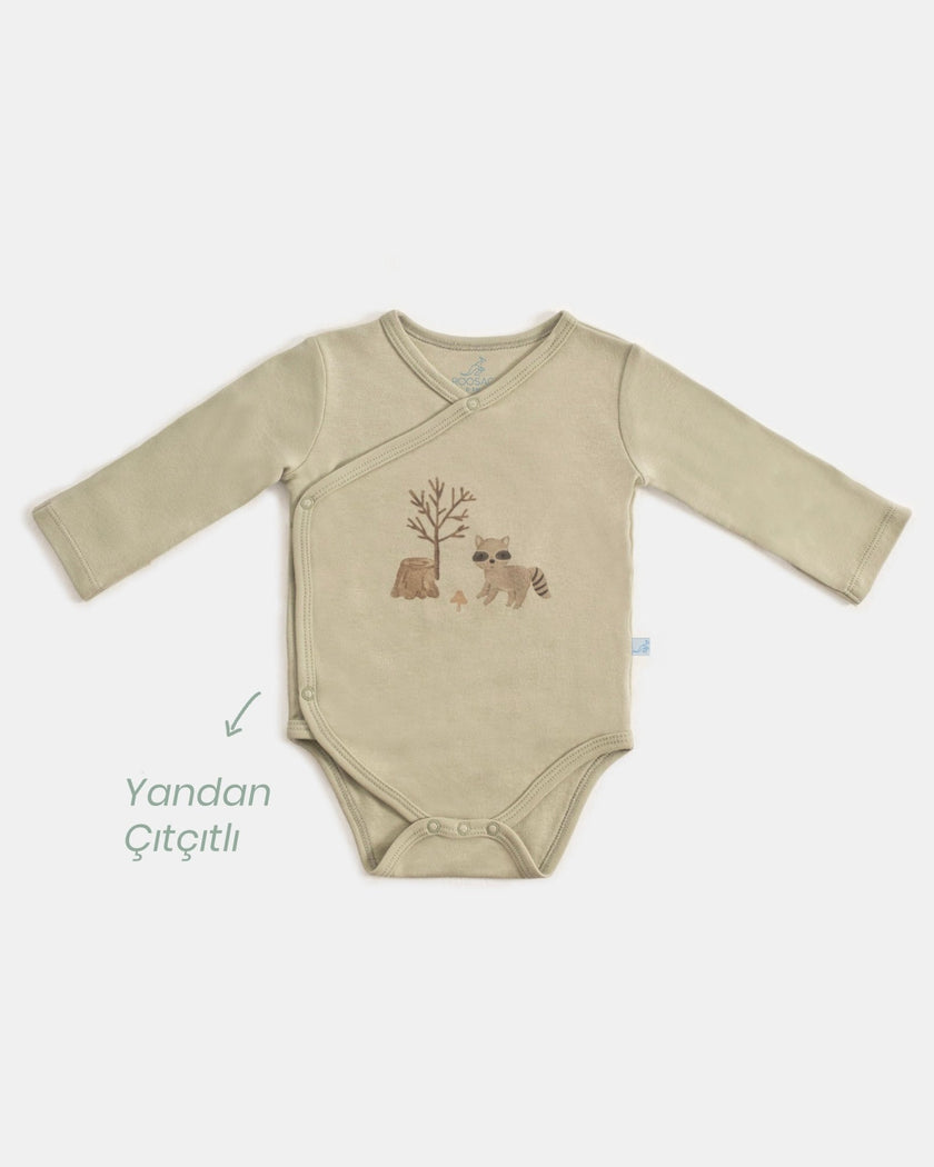 Kimono Uzun Kollu Zıbın - Forest Yeşil