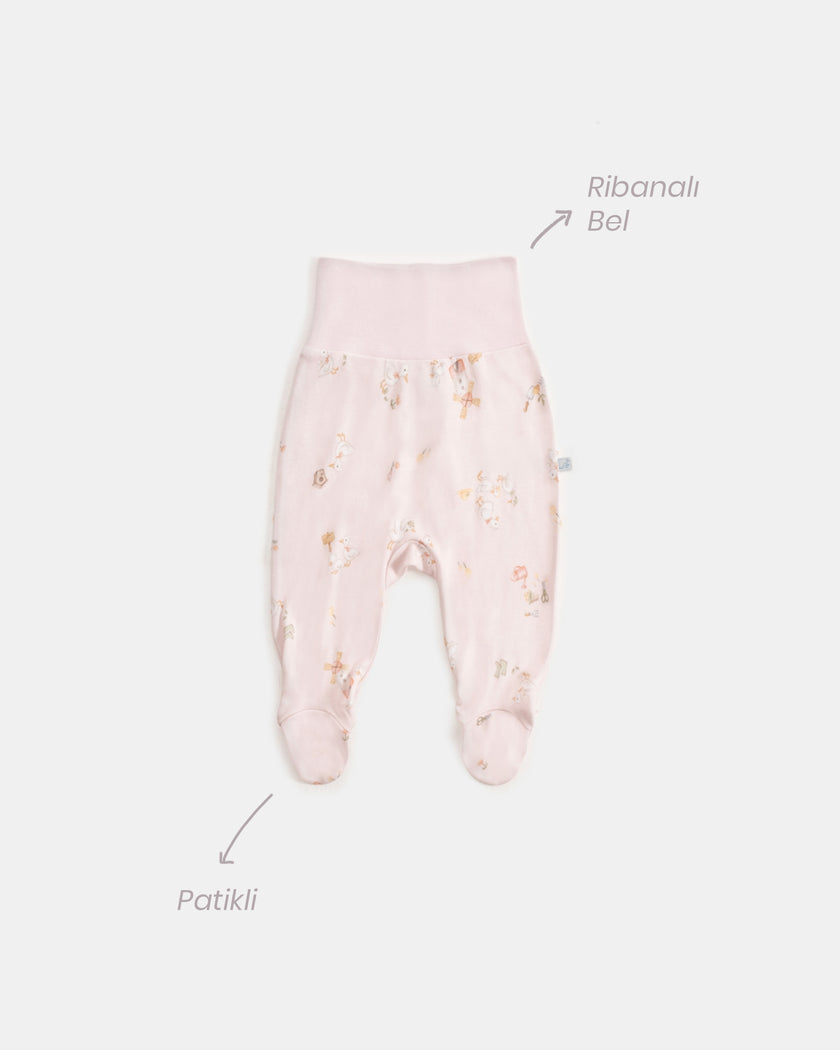Yenidoğan Kimono Uzun Kollu Zıbın Mini Set 3 Parça - Farmyard