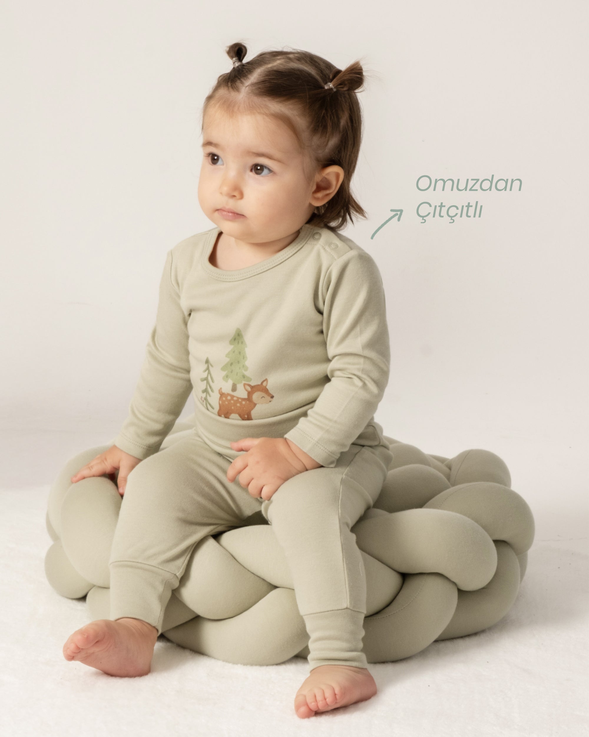 Çıtçıtlı Uzun Kollu Zıbın Seti 2'li - Forest