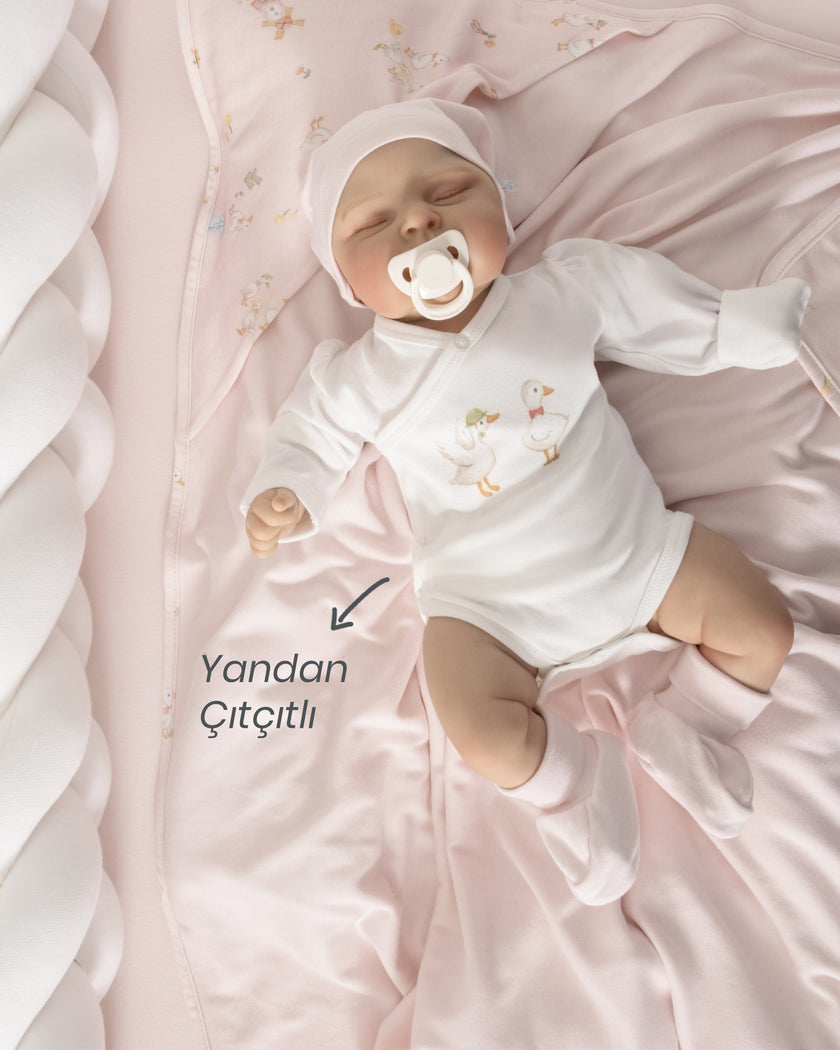 Yenidoğan Kimono Uzun Kollu Zıbın Seti 2'li - Farmyard