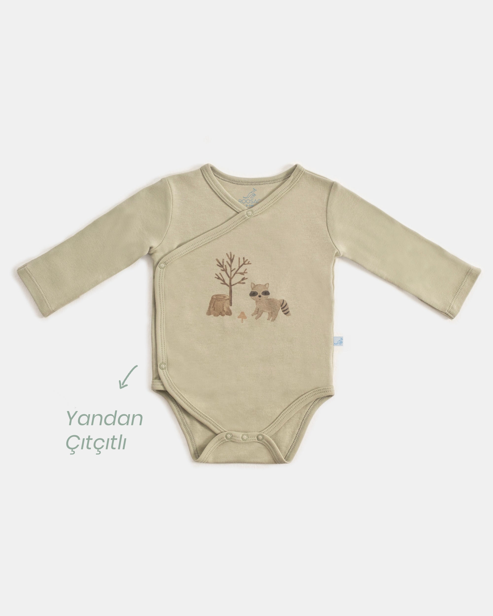Kimono Uzun Kollu Zıbın - Forest Yeşil