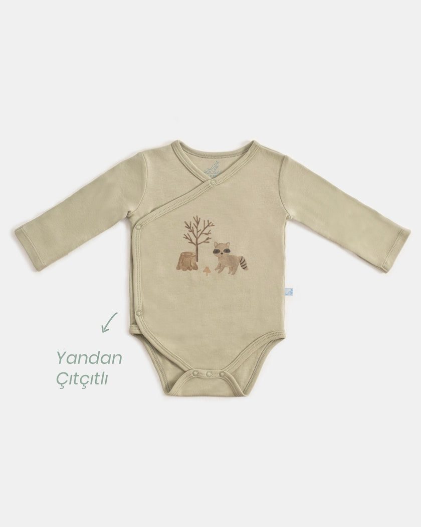 Kimono Uzun Kollu Zıbın - Forest Yeşil