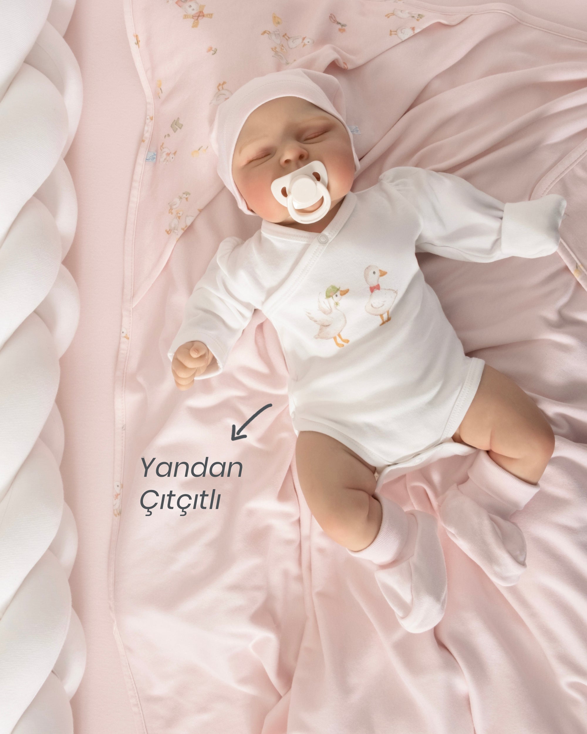 Kimono Uzun Kollu Zıbın - Farmyard Beyaz