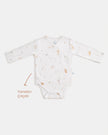 Yenidoğan Kimono Uzun Kollu Zıbın Mini Set 3 Parça - Safari