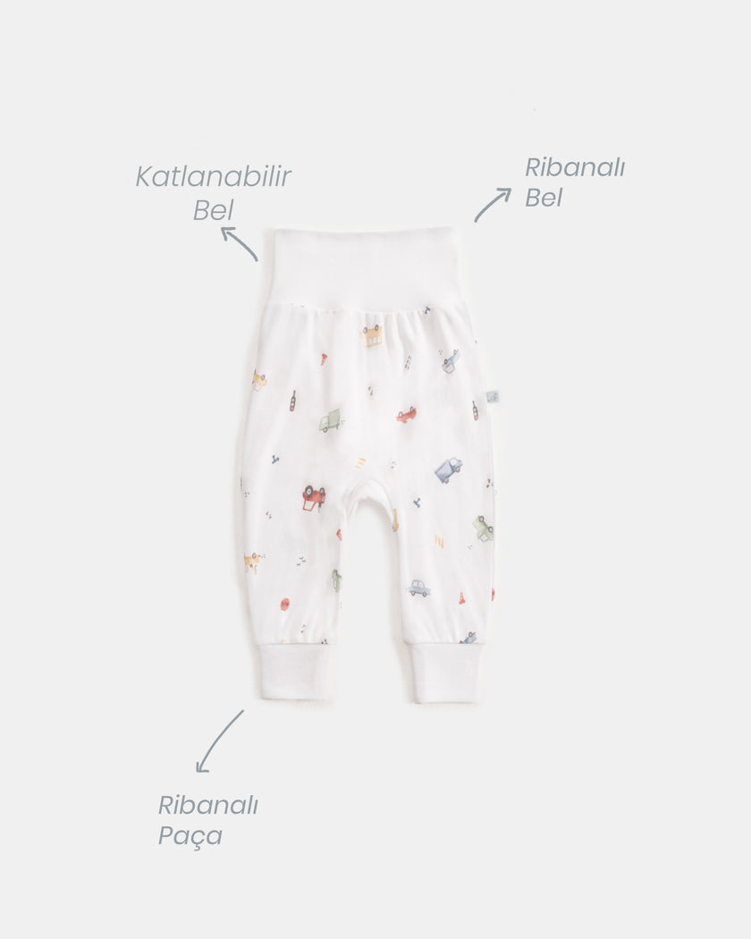 Çıtçıtlı Uzun Kollu Zıbın & Manşetli Alt Seti 2 Parça - Cars