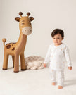 Uzun Kollu Kimono Pijama Takımı - Safari