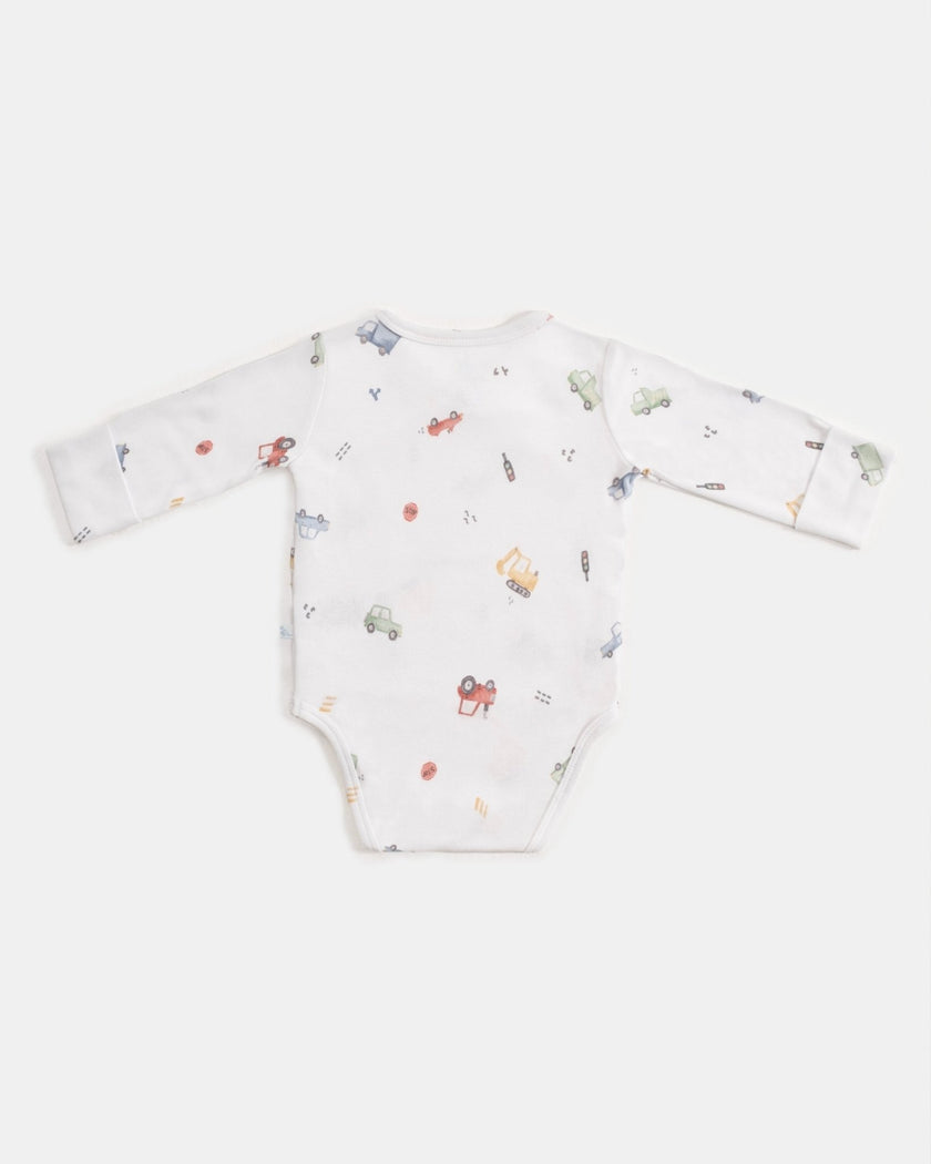 Yenidoğan Kimono Uzun Kollu Zıbın Mini Set 3 Parça - Cars