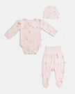 Yenidoğan Kimono Uzun Kollu Zıbın Mini Set 3 Parça - Farmyard
